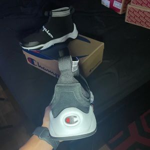 Champion Rally Pro Black Pull On Sneakers Men’s Size 8, Pre-Owned, With Box